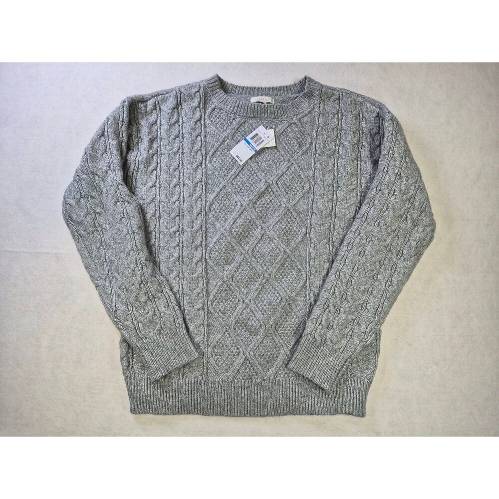 Preppy Cable Knit Sweater Chunky sz M #2199